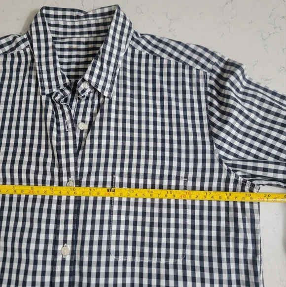 MUJI Black White Gingham Cotton Button Down Shirt Minimalist Large - Picture 3 of 13